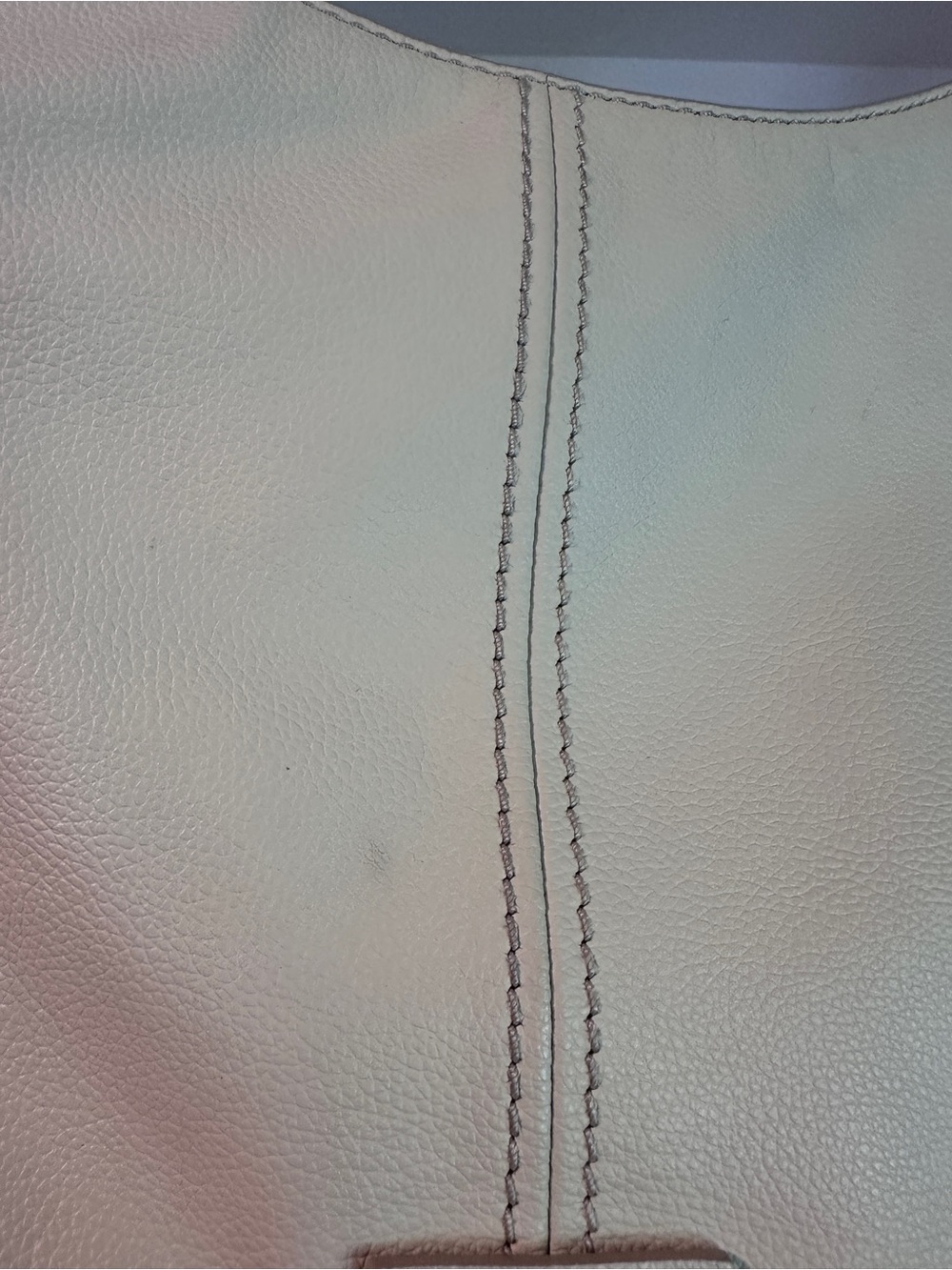 Fossil Cream Pebbled Leather Hobo Bag - Picture 3 of 7